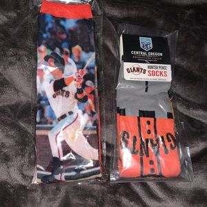 COPY - 2 pair New San Francisco Giants socks. Posey and Pence.